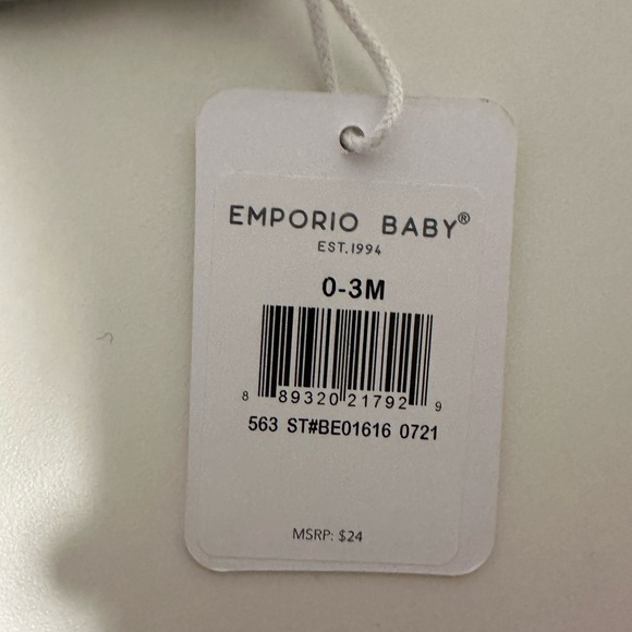 NWT Emporio Baby 0-3M 3pc Set Holiday Outfit Red and Black Plaid - Picture 3 of 10